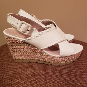 🌞Seven Dials white braid woven sandal size 9 M